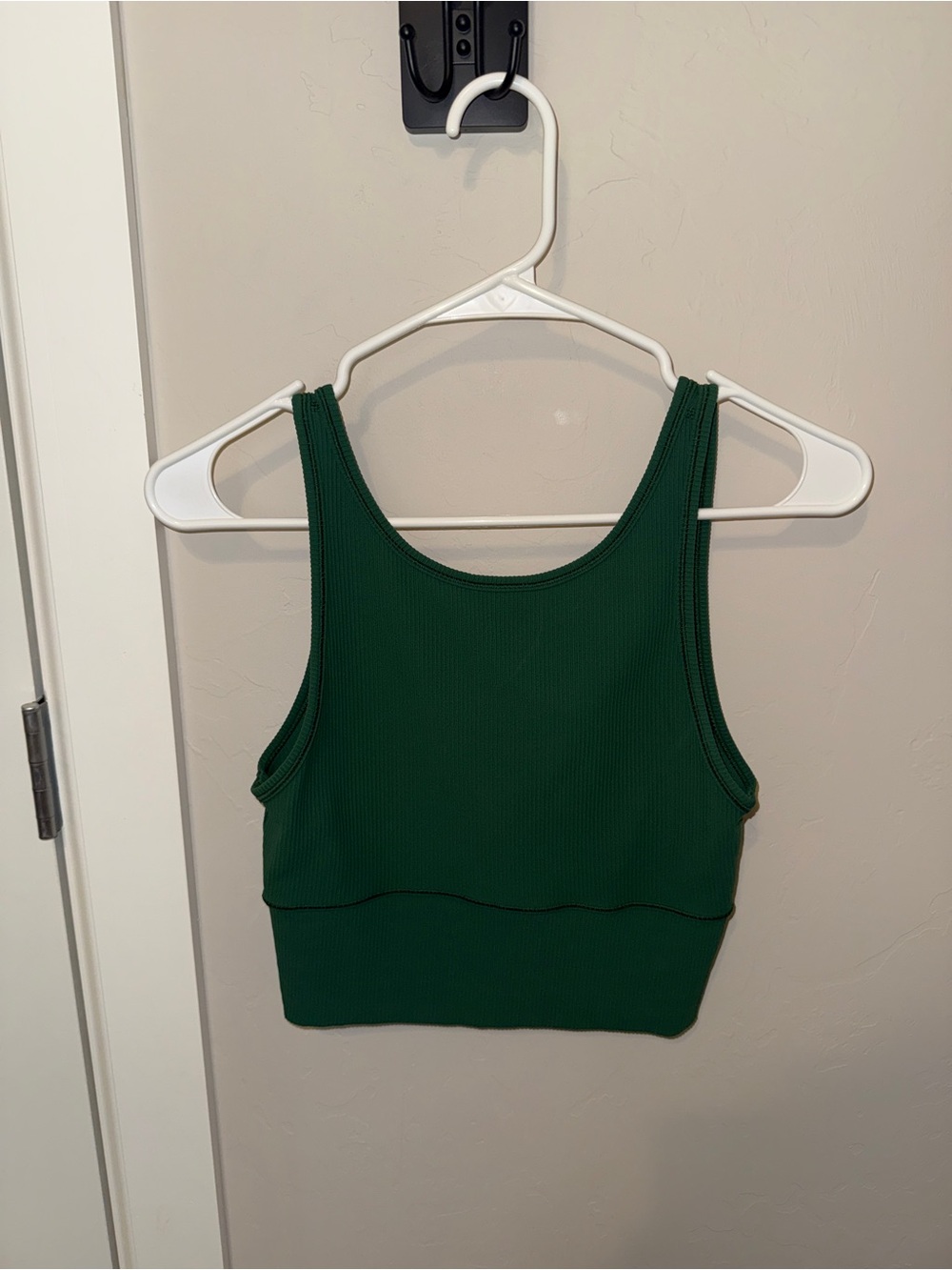 lululemon athletica Dark Green Ribbed Crop Top